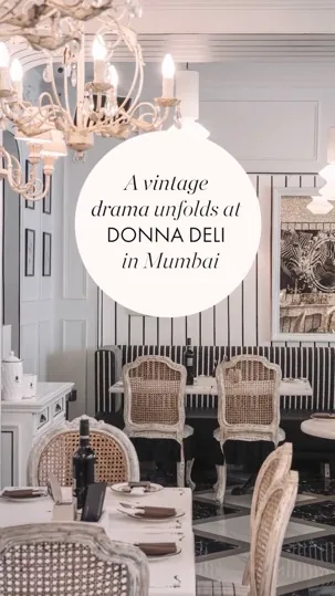 An Elle Decor India Instagram reel of a Mumbai restaurant