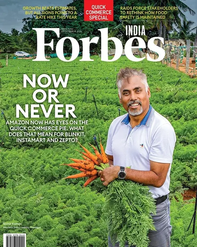 Forbes India cover, 4 September 2026